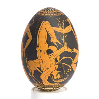 YIANNIS NOMIKOS (1949 - ) Untitled (Painted Duck Egg).